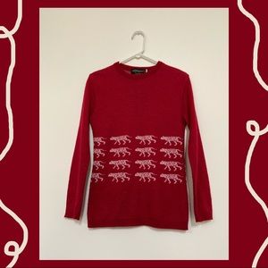Vintage Cheetah Givenchy Sweater in Maroon